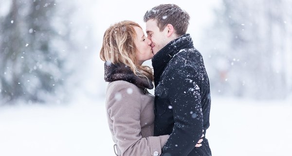 Влюбленные в снегу