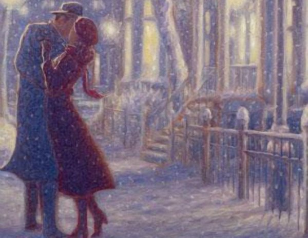 Зимняя романтика живопись