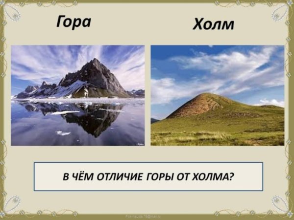 Части холма и горы