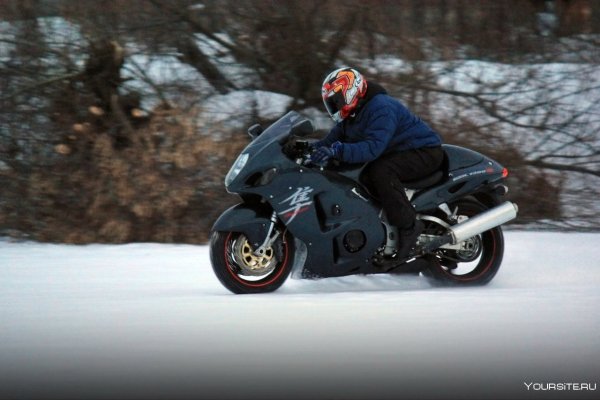 Зимой на мотике