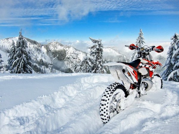 Мото эндуро зима