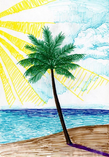 Пальма рисунок