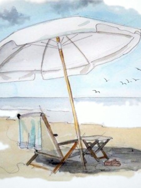 Зонт для живописи на пленэре