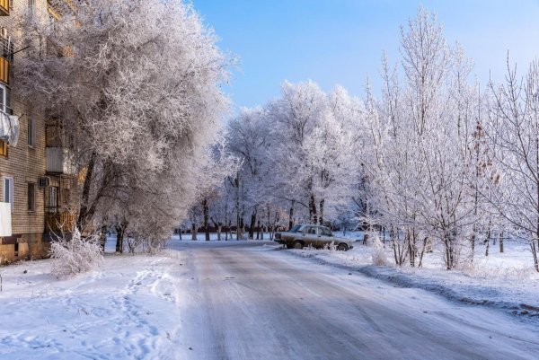Зимний городской пейзаж