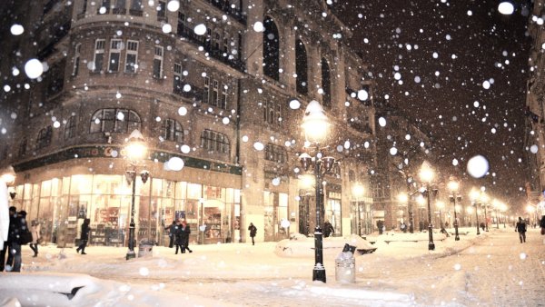 Город зимой