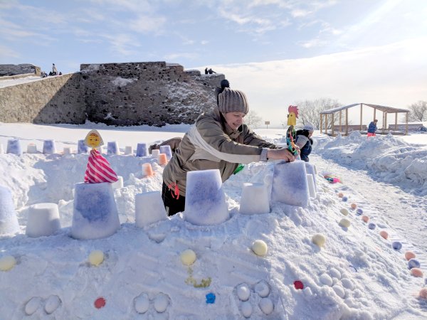 Снежные постройки крепость