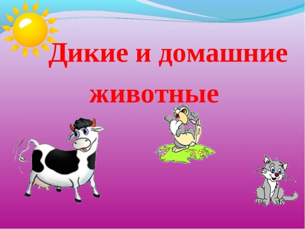 Дикие и домашние животные