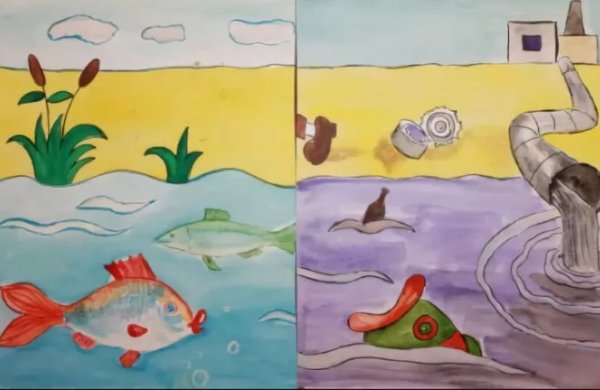 Рисунок на тему берегите воду