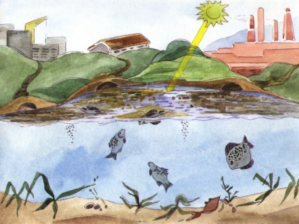 Загрязнение природы для детей