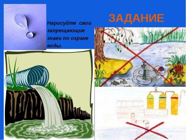 Рисунок на тему охрана воды