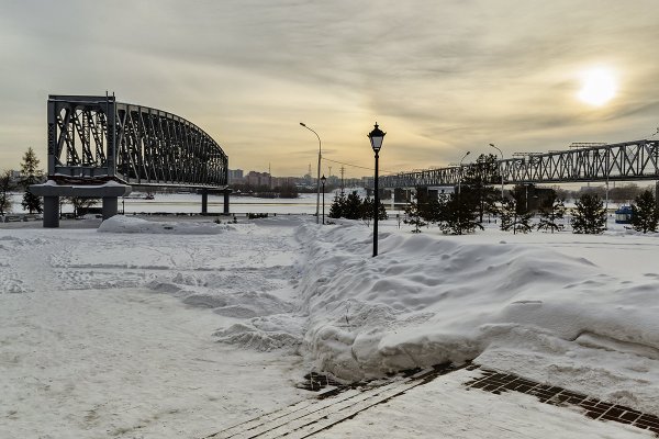 Набережная Новосибирск зимой