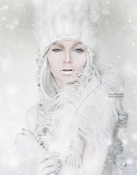 Девушка лицо зима