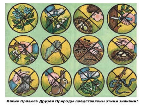 Знаки защиты природы