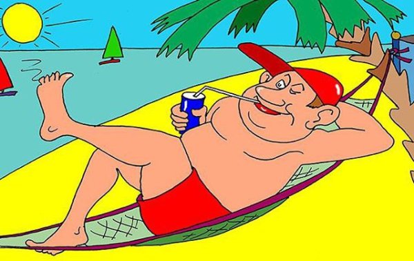 Карикатуры на пляже