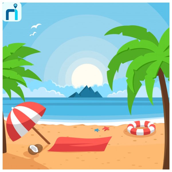 Нарисованный пляж