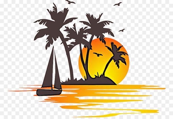 Пальма солнце вектор