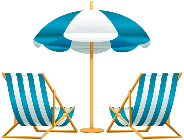 Шезлонг с зонтиком