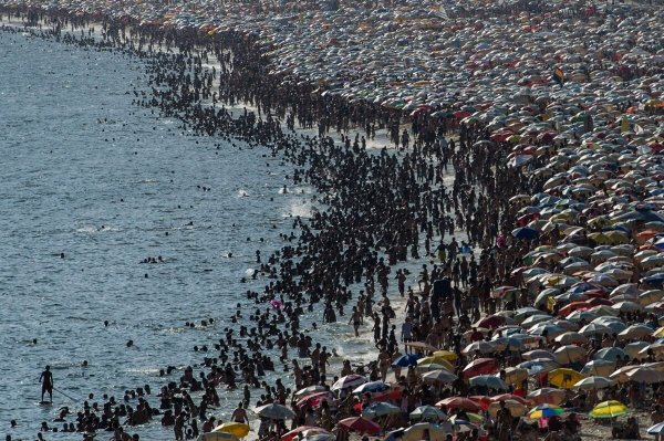 Рио де Жанейро пляж в час пик