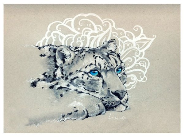 Ирбис тату эскиз