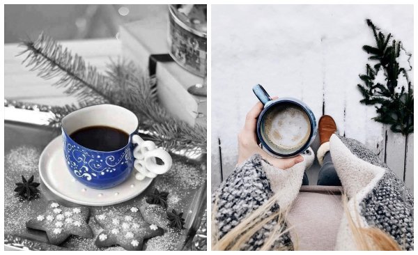 Зимнее утро кофе