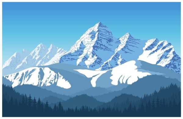 Эверест гора мультяшная