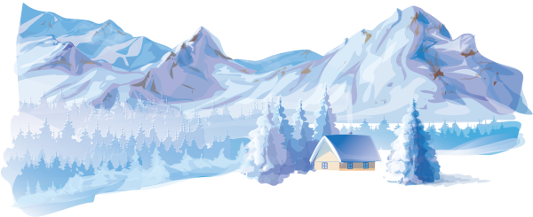 Горы снег вектор
