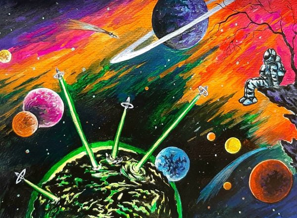 Фон для творческого конкурса космос а4