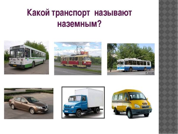 Проект Наземный транспорт
