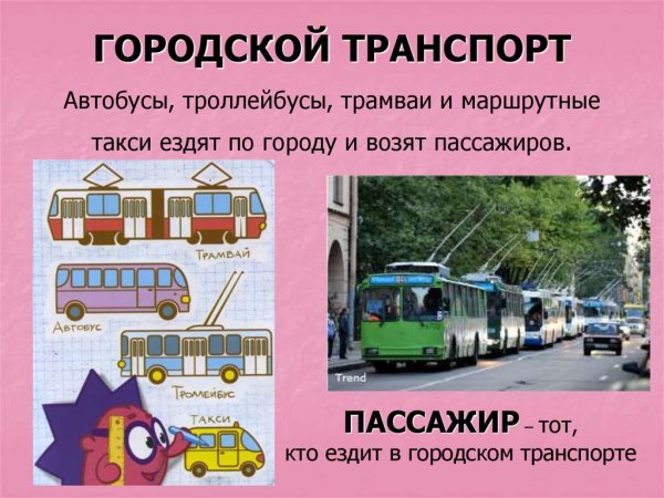 Виды общественного транспорта