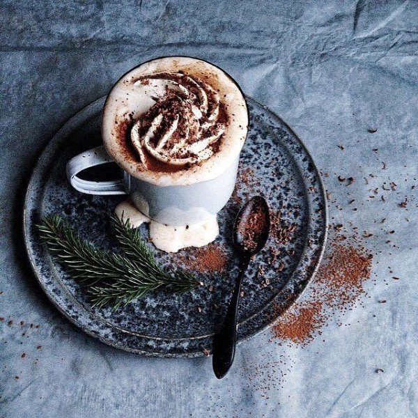 Утро кофе зима