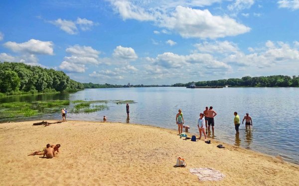 Серпухов река Ока пляж