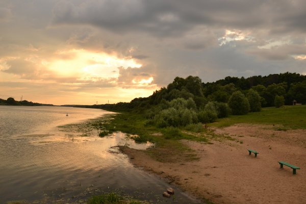 Песчаный берег реки Оки