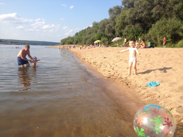 Серпухов река Ока пляж