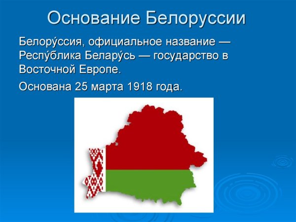 Беларусь презентация