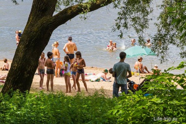 Пляж в Пущино на Оке
