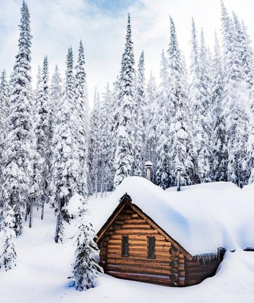 Изба зимой