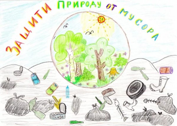 Плакат не загрязняйте природу