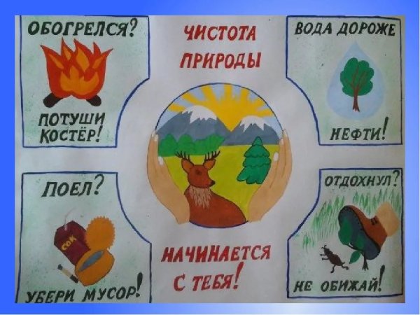 Плакат берегите природу