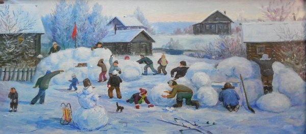 Снежные забавы для детей