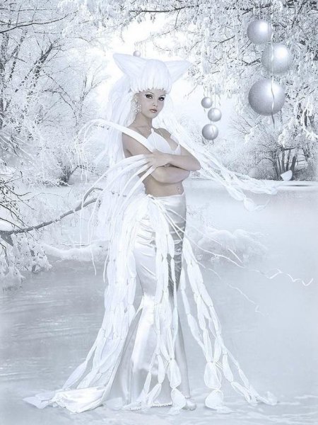 Зима в образе женщины