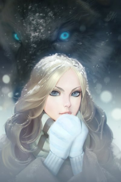 Красивая девушка арт