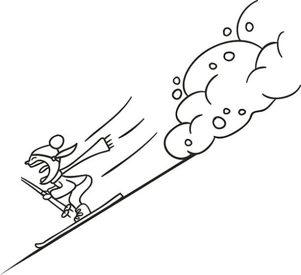 Снежная лавина раскраска