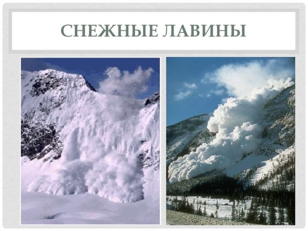 Характеристика лавины