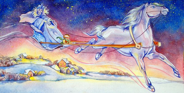 Детские иллюстрации к сказке Снежная Королева