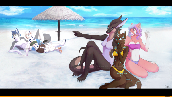 Фурри на море