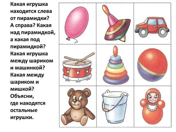 Занятие на тему игрушки