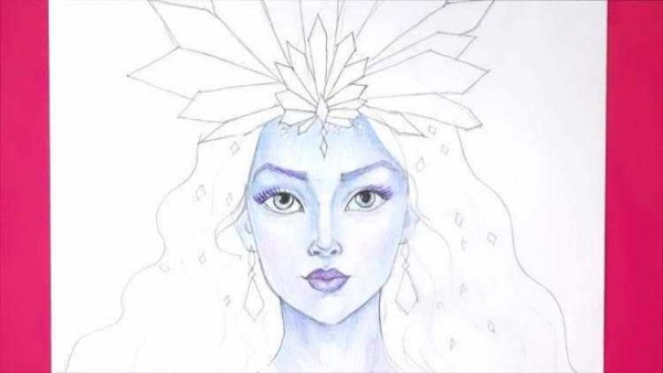 Снежная Королева карандашом