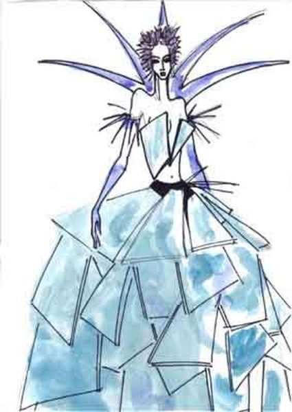 Эскиз костюма Снежная Королева