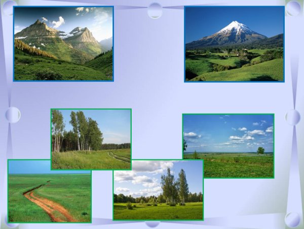 Формы земной поверхности 2 класс