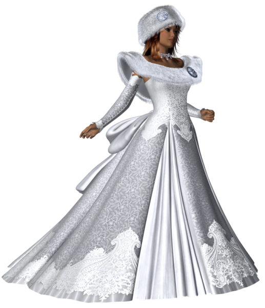 Снежная Королева на белом фоне